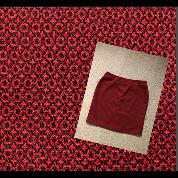 Le Suit Separates Skirt Sz 22W Elegance Classic Red Pencil Straight - Picture 1 of 12